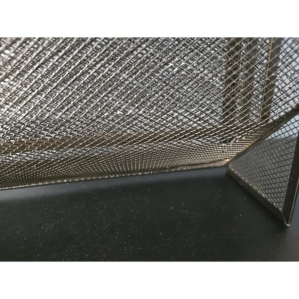 Three Section Tier Compartment Black Metal  Mesh Wire File Organizer‎